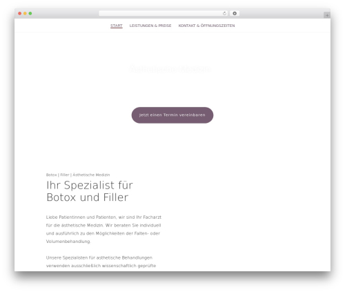 Divi WordPress theme design - aesthetischemedizin.net