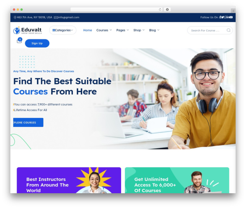 Eduvalt master WordPress plugin - demo.canhcam.com/eduvalt-home-3