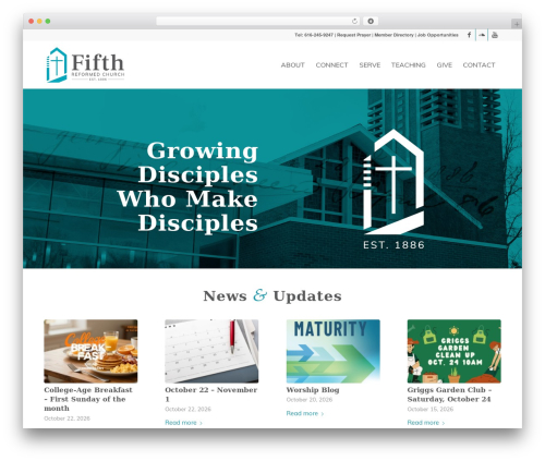 Enfold WordPress theme - fifthchurch.org