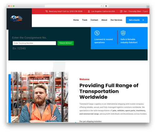 WPCargo Track & Trace (wpcargo) free WordPress plugin - translandcargologistics.com