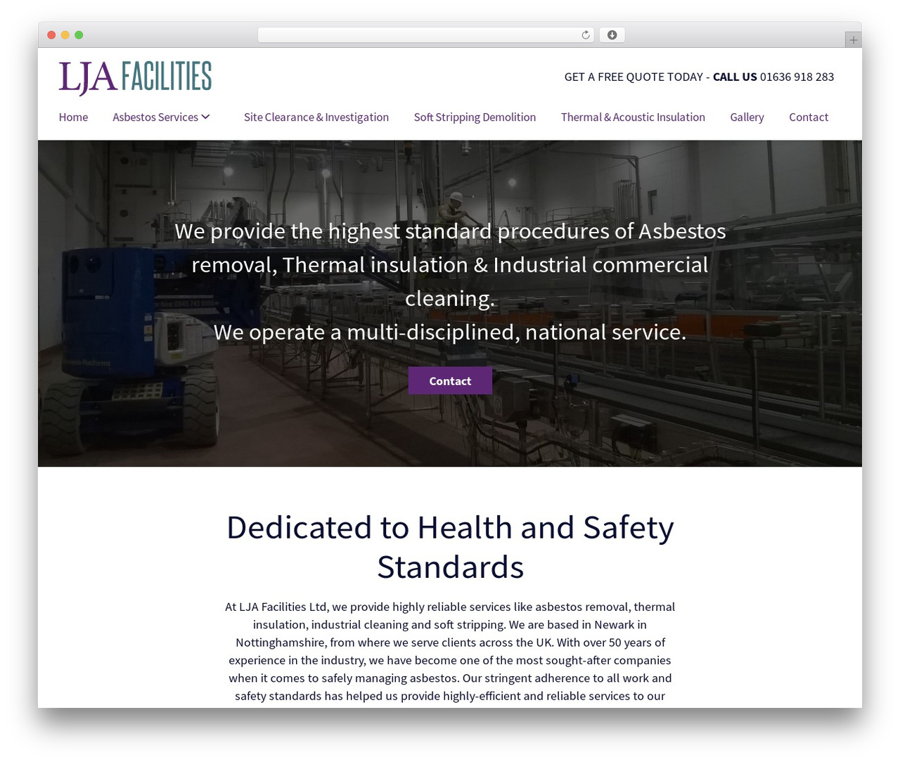 FCS theme WordPress - ljafacilities.co.uk