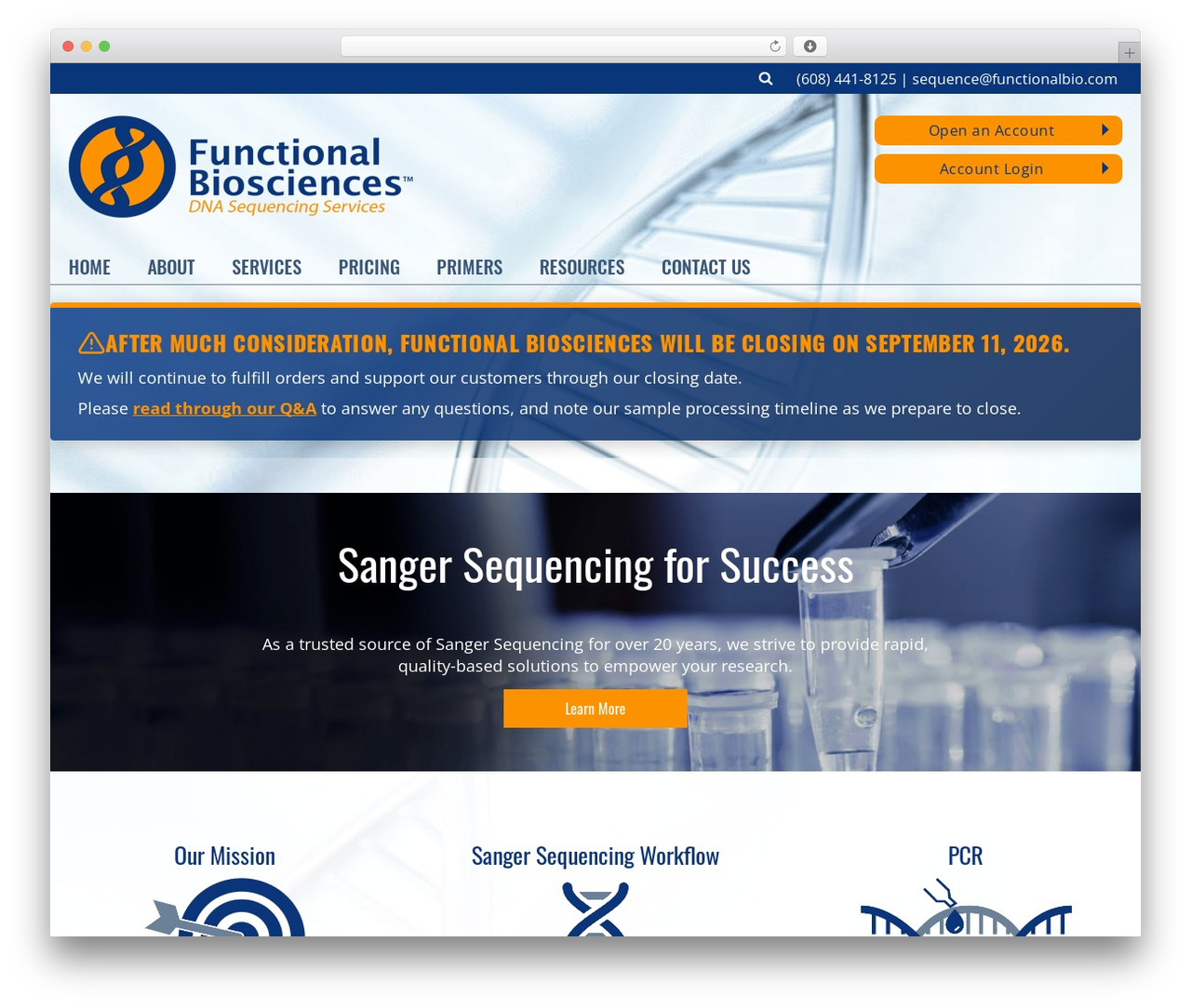 Functional Bio WordPress page theme - functionalbio.com