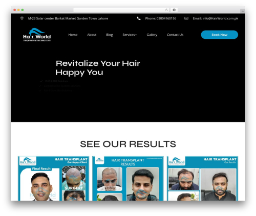 Haarino WordPress theme - hairworld.com.pk