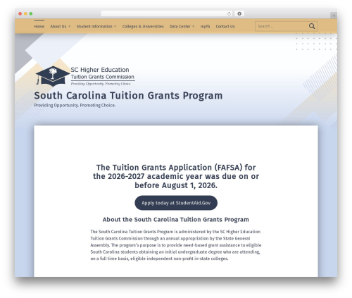 Modern WordPress page theme - sctuitiongrants.org