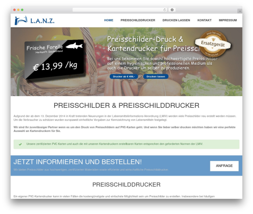 North WordPress theme - preisschild-drucker.com