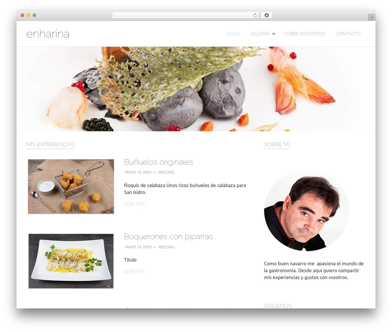 Poseidon WordPress theme - enharina.es