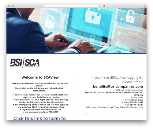 SCA View WordPress theme design - scaview.com