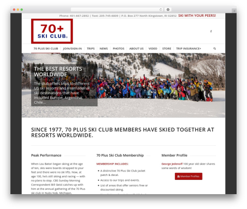 Theme WordPress Enfold - 70plusskiclub.org
