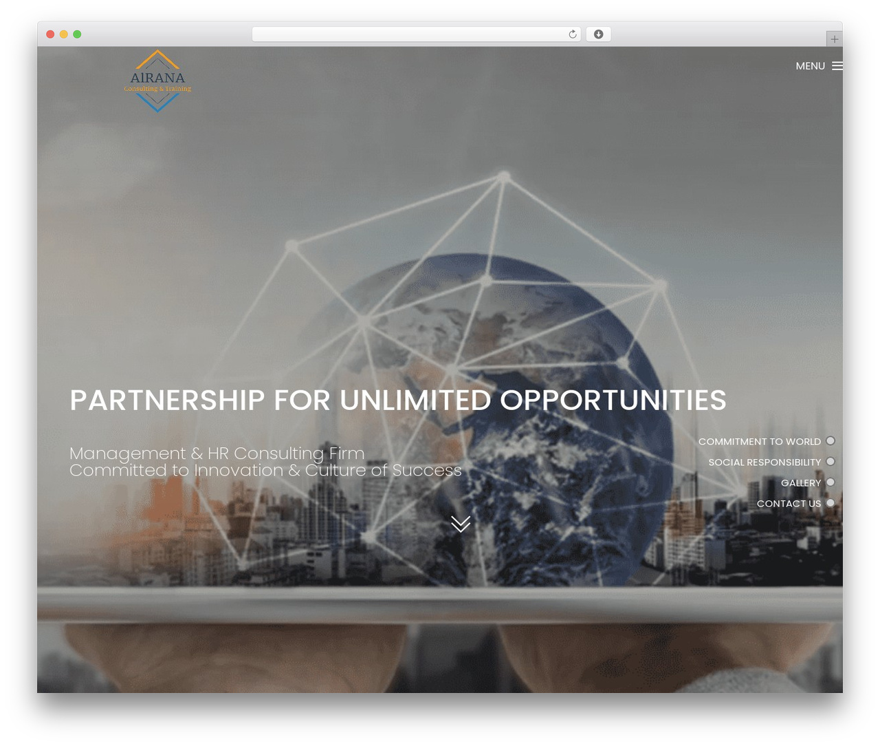 Themify Fullpane WP theme - alranaconsulting.com