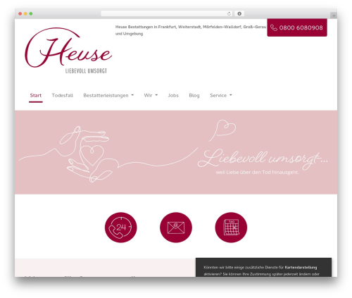 WordPress theme Bootstrap Genesis - heuse-bestattungen.de