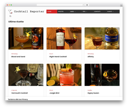 WordPress theme Bayleaf - cocktailreporter.com