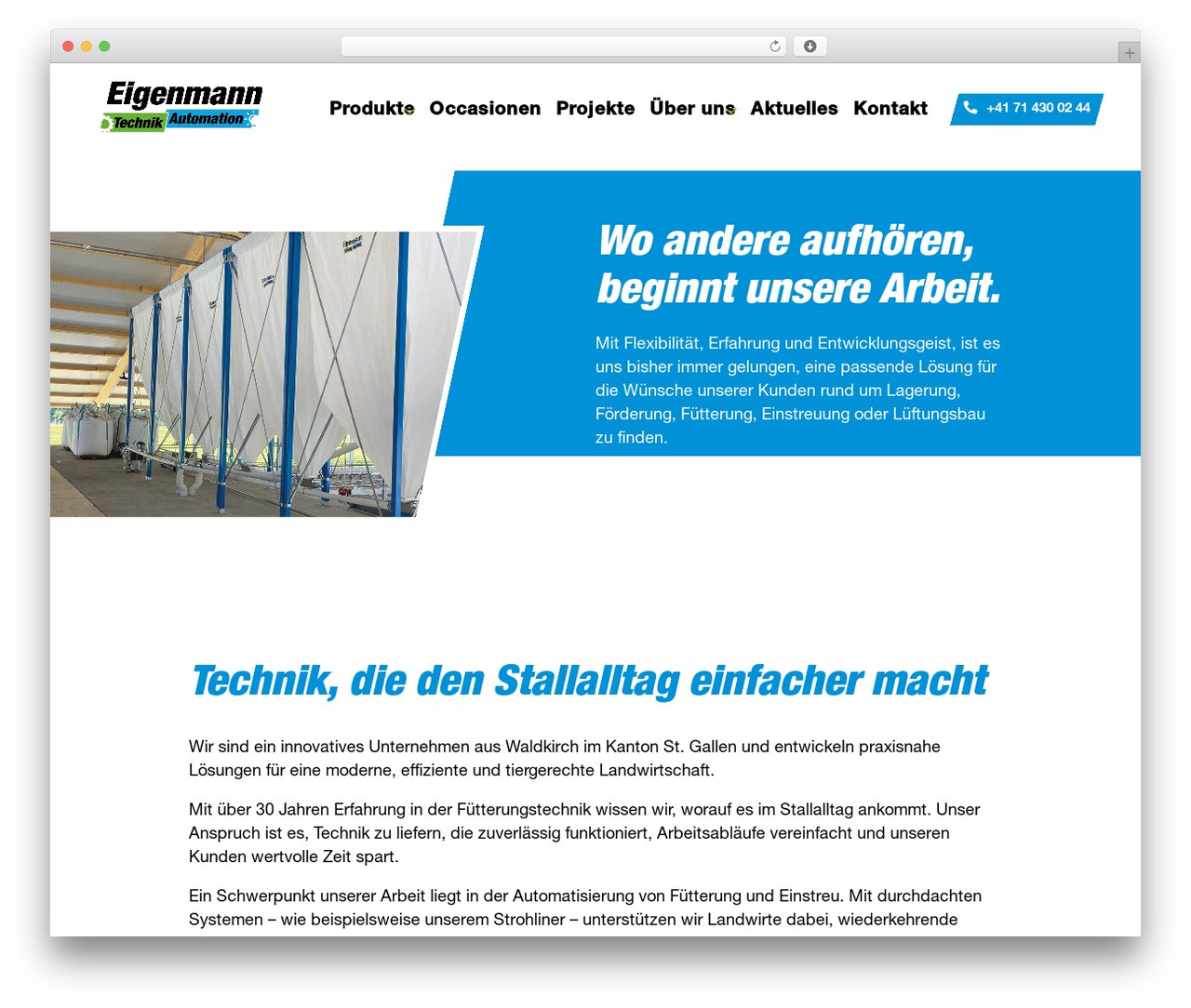 WordPress theme Eigenmann Technik AG - eigenmann-technik.ch