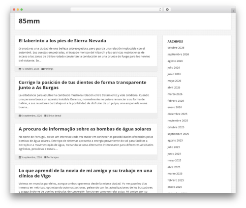 WordPress theme NEBlue - 85mm.es