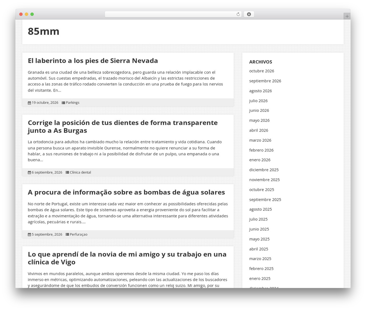 WordPress theme NEBlue - 85mm.es WordPress theme NEBlue - 85mm.es