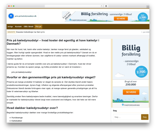 wp t dk WordPress theme - xn--pris-p-kledyrsudstyr-1zby.dk
