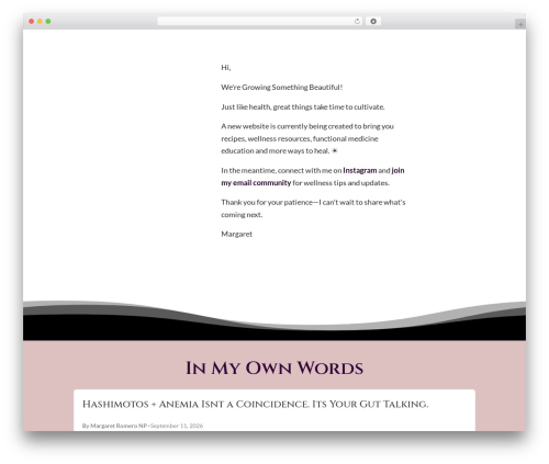 WP theme Divi - margaretromero.com