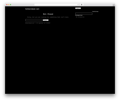 bash WordPress website theme - 0xfee1dead.free.fr