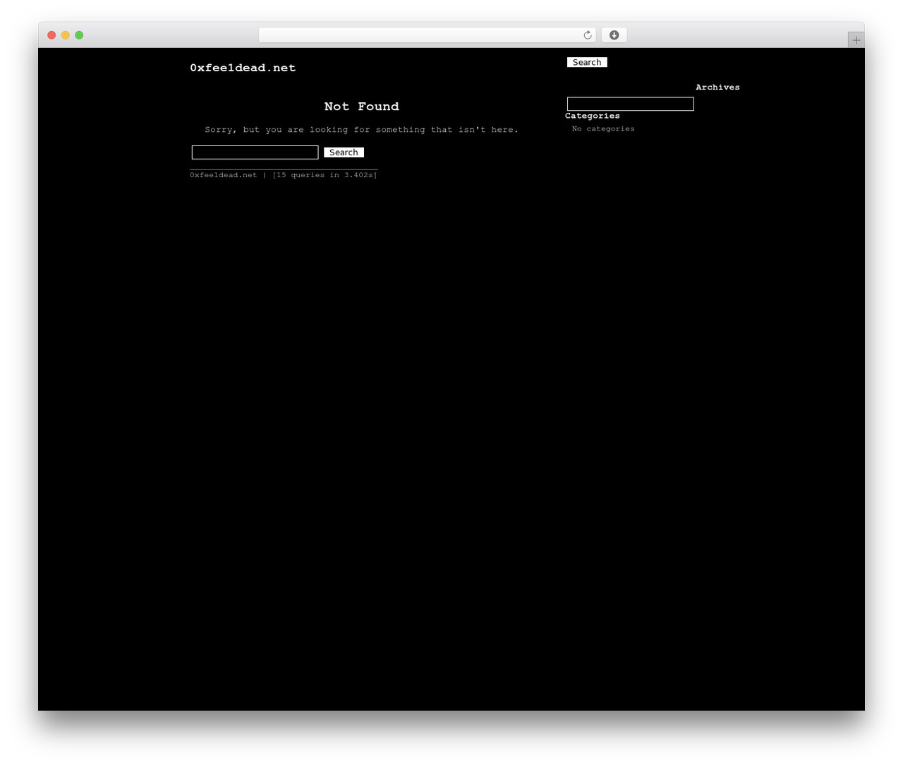 bash WordPress website theme - 0xfee1dead.free.fr