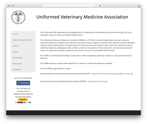 GeneratePress theme WordPress - uniformedvma.org