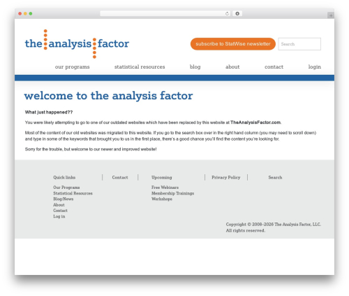 PilotPress (pilotpress) free WordPress plugin - theanalysisfactor.com/redirect-from-older-websites PilotPress (pilotpress) free WordPress plugin - theanalysisfactor.com/redirect-from-older-websites