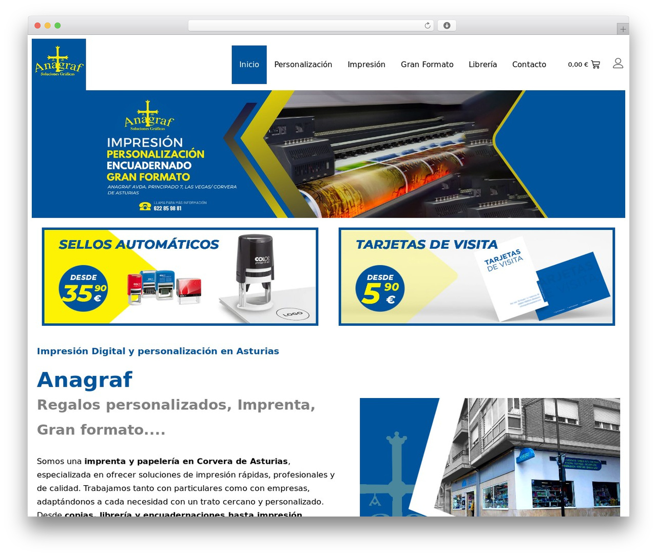 Hello Elementor WordPress theme - anagraf.es