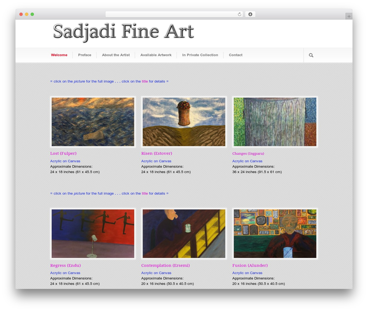 Modernize WordPress theme - sadjadifineart.com