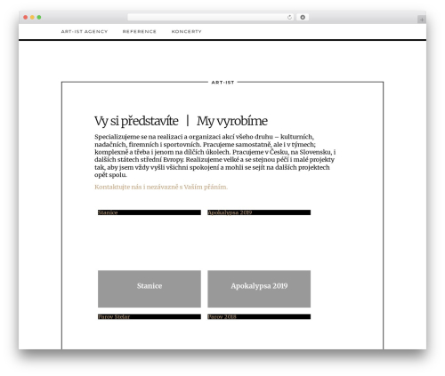 WordPress theme YonkersWP - art-ist.cz