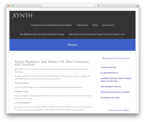 WordPress website theme Asteria Lite - xynth.org