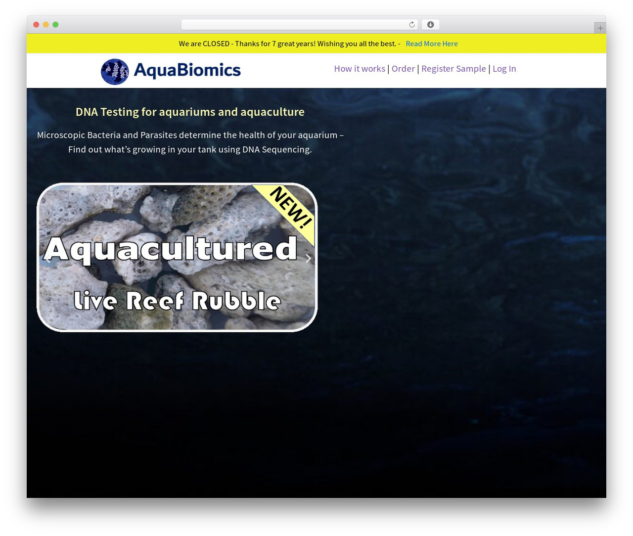 WP theme Storefront - aquabiomics.com