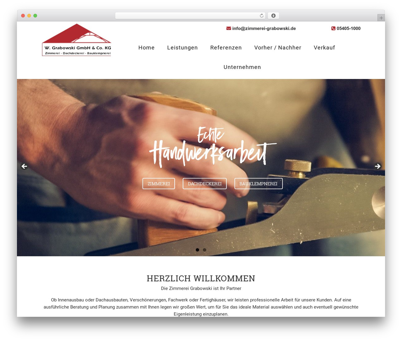 DC-C WordPress theme - zimmerei-grabowski.de