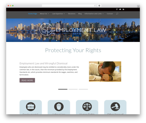 Divi theme WordPress - employmentlawbc.com