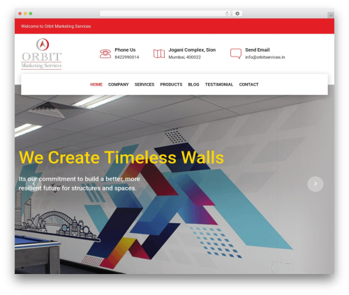 Intervio WordPress theme design - orbitservices.in
