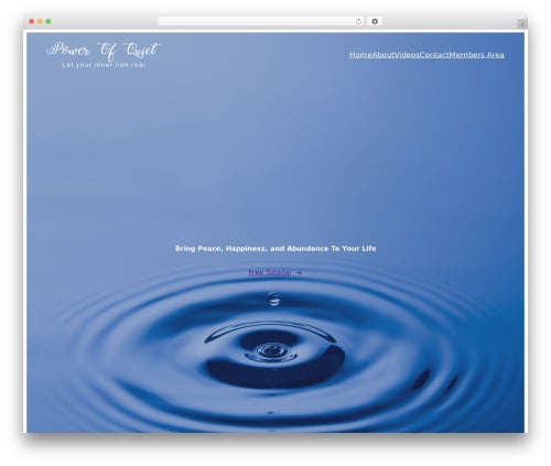 Ona WordPress theme download - powerofquiet.com