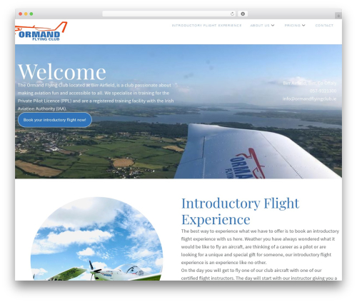 Theme WordPress Sinatra - ormandflyingclub.ie