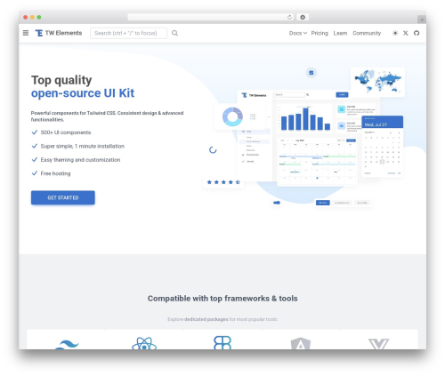 MDBootstrap4 WP theme - tw-elements.com