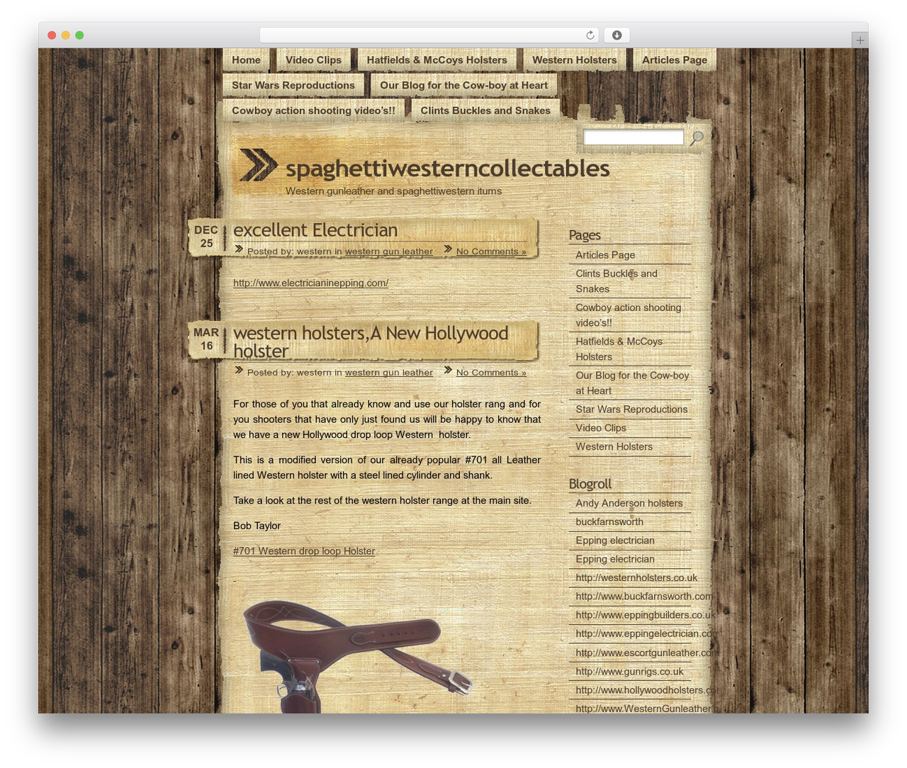 Papyrus WordPress theme - spaghettiwesterncollectables.com