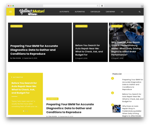 WordPress theme Ceris - yellowmotori.com