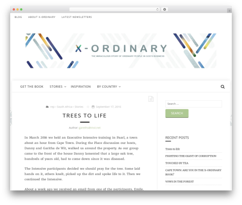 WordPress theme Sinensis - x-ordinary.com