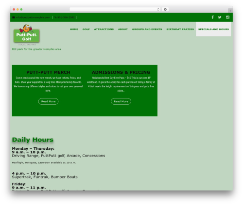 WP theme Spirited Pro - puttputtmemphis.com