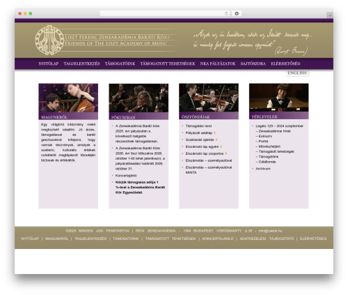 Admin WordPress theme - zakbk.hu