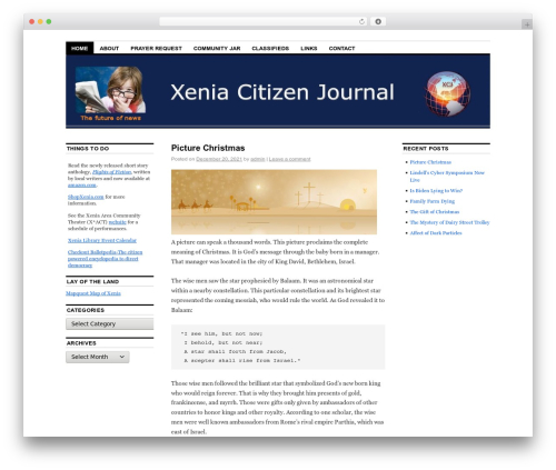 Coraline WordPress theme - xeniacitizenjournal.com