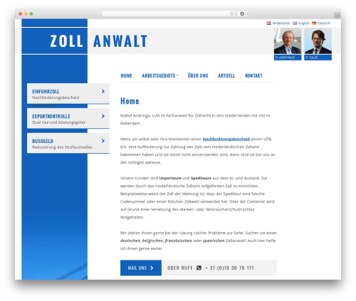 Douane Advocaat WordPress theme - zollanwalt.com