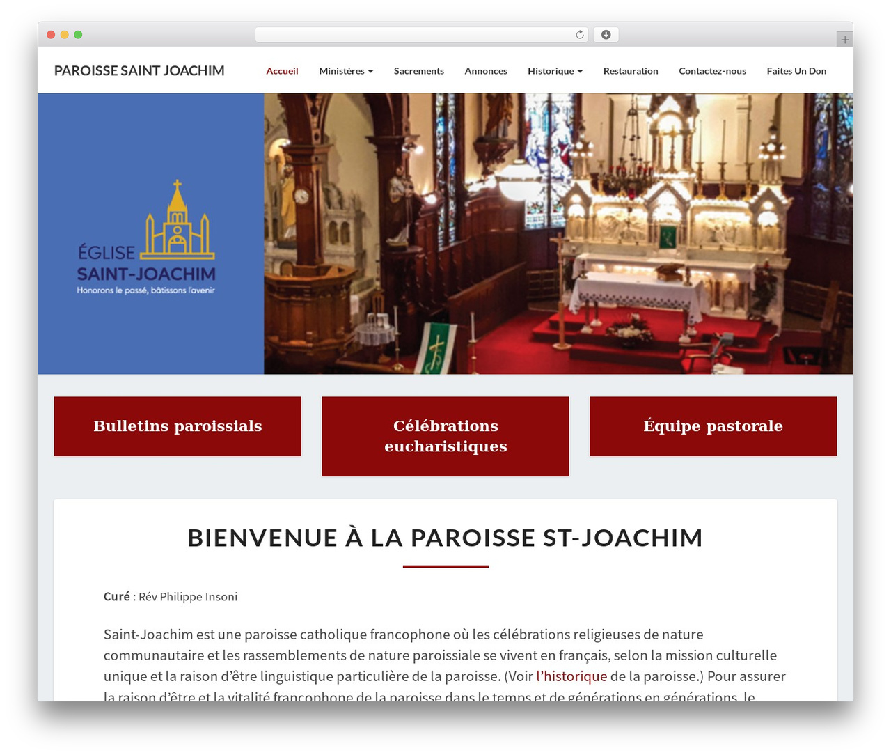 Lighthouse WordPress theme - paroissesaintjoachim.com