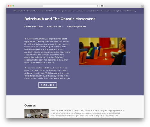 Sequential top WordPress theme - belzebuubandthegnosticmovement.com