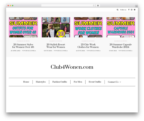 Theme WordPress Florian - club4women.com