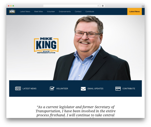 WordPress theme FrontRunner - kingforkansas.com