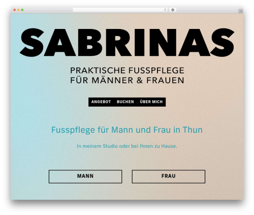 WordPress website theme mastertheme - sabrinas-fusspflege-thun.ch