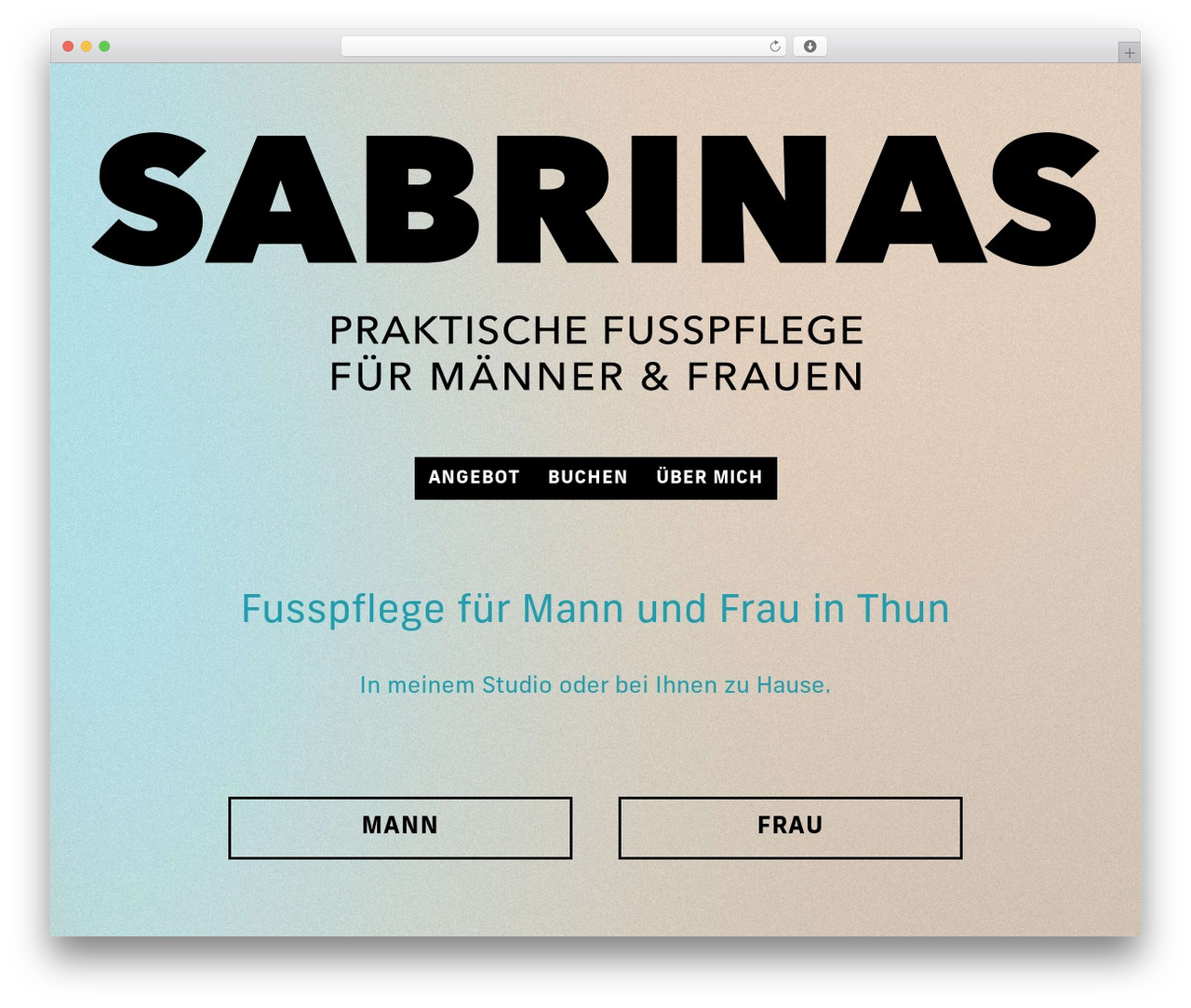 WordPress website theme MasterTheme - sabrinas-fusspflege-thun.ch