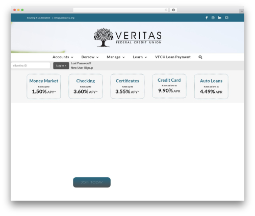 Avada WordPress theme - veritasfcu.org