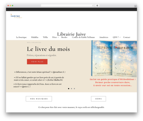 chapterone WordPress theme - torah-emet.com